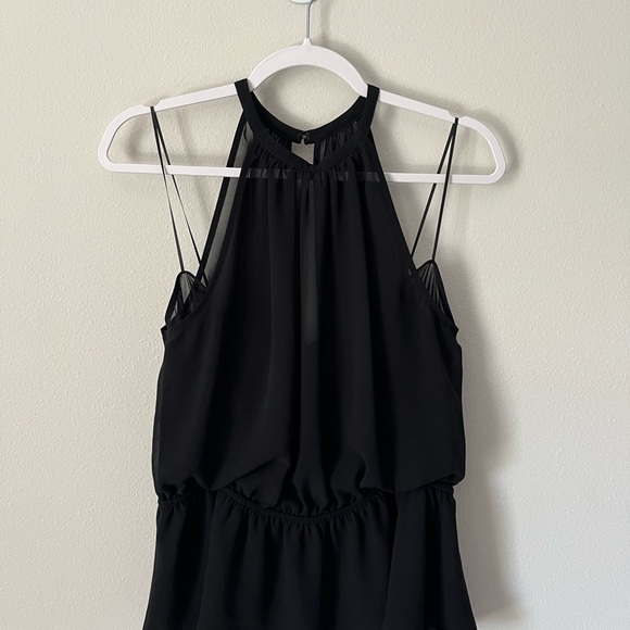 Express Tops - Express Black Sheer Lightweight Halter Blouse